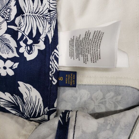 Polo Ralph Lauren Hawaiian Bear Chino Shorts Mens 40 Newport‎ Navy Blue Sailing - Picture 6 of 7